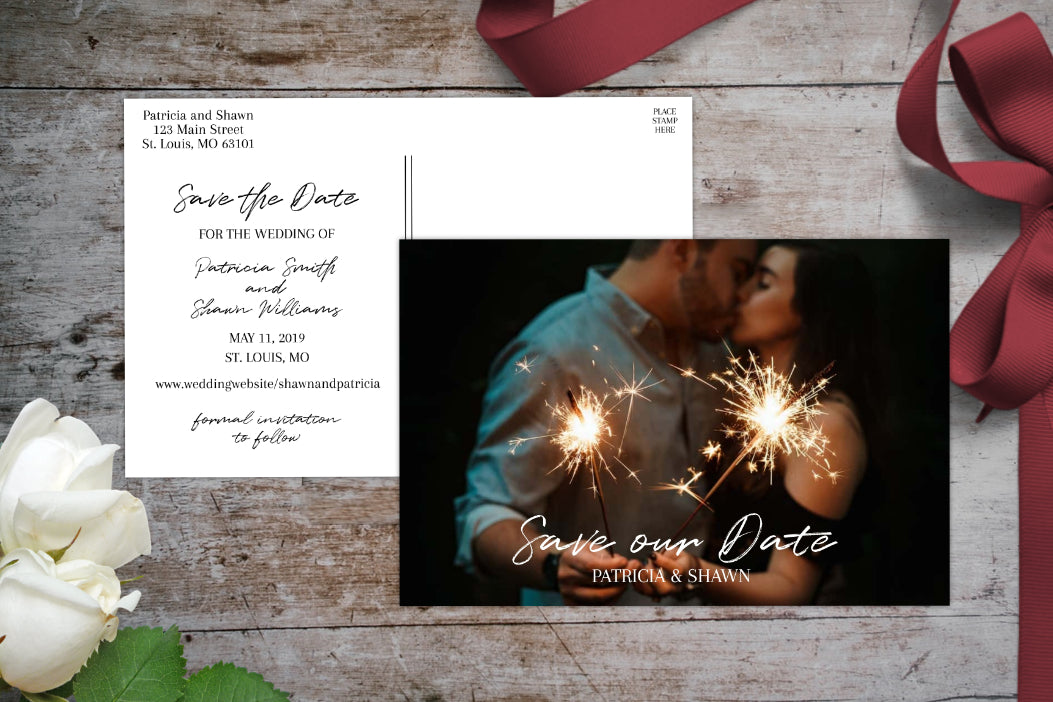 Postcard Save the Date | Wedding Save The Dates, Save the Date, designLEE Studio, designLEE Studio