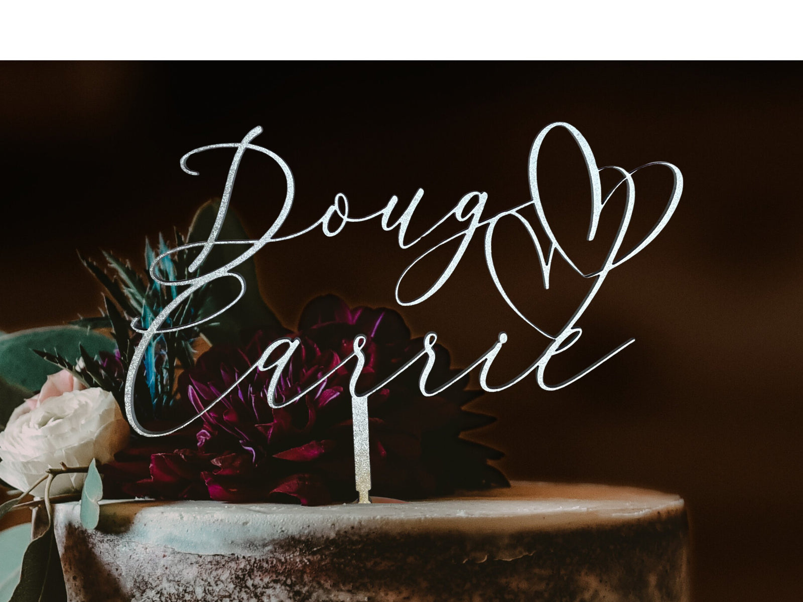 Custom Wedding Cake Toppers Personalized - designLEE Studio