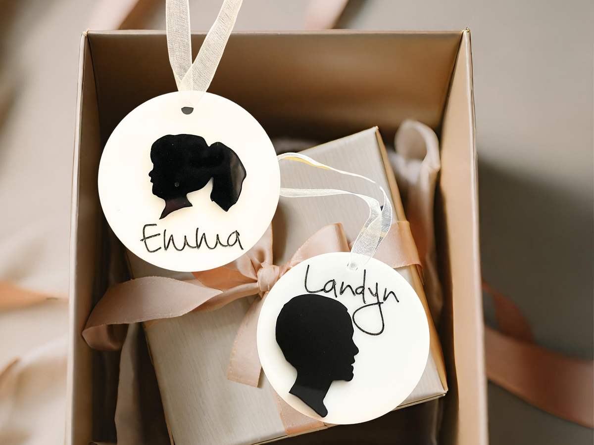 3D Personalized Mothers Day Ornament Gift Silhouette Child Ornament Custom Silhouette  Baby Ornament Mothers Day Gift Pet Ornament
