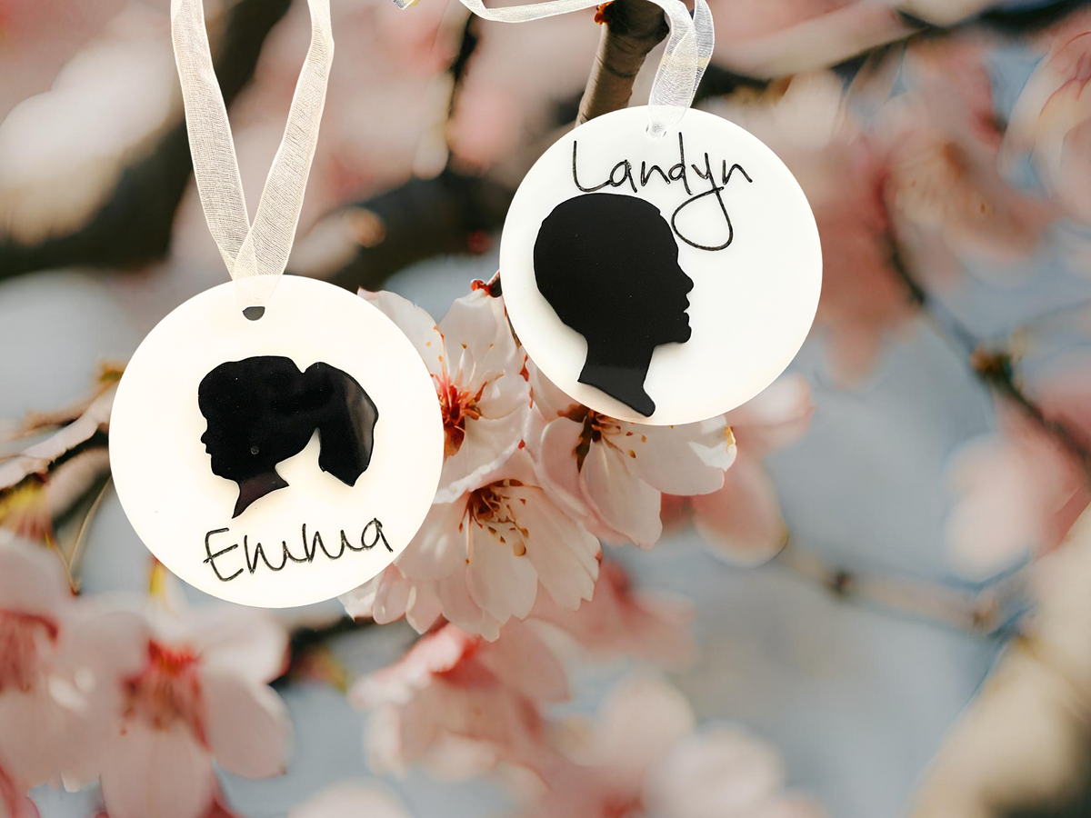 3D Personalized Mothers Day Ornament Gift Silhouette Child Ornament Custom Silhouette  Baby Ornament Mothers Day Gift Pet Ornament