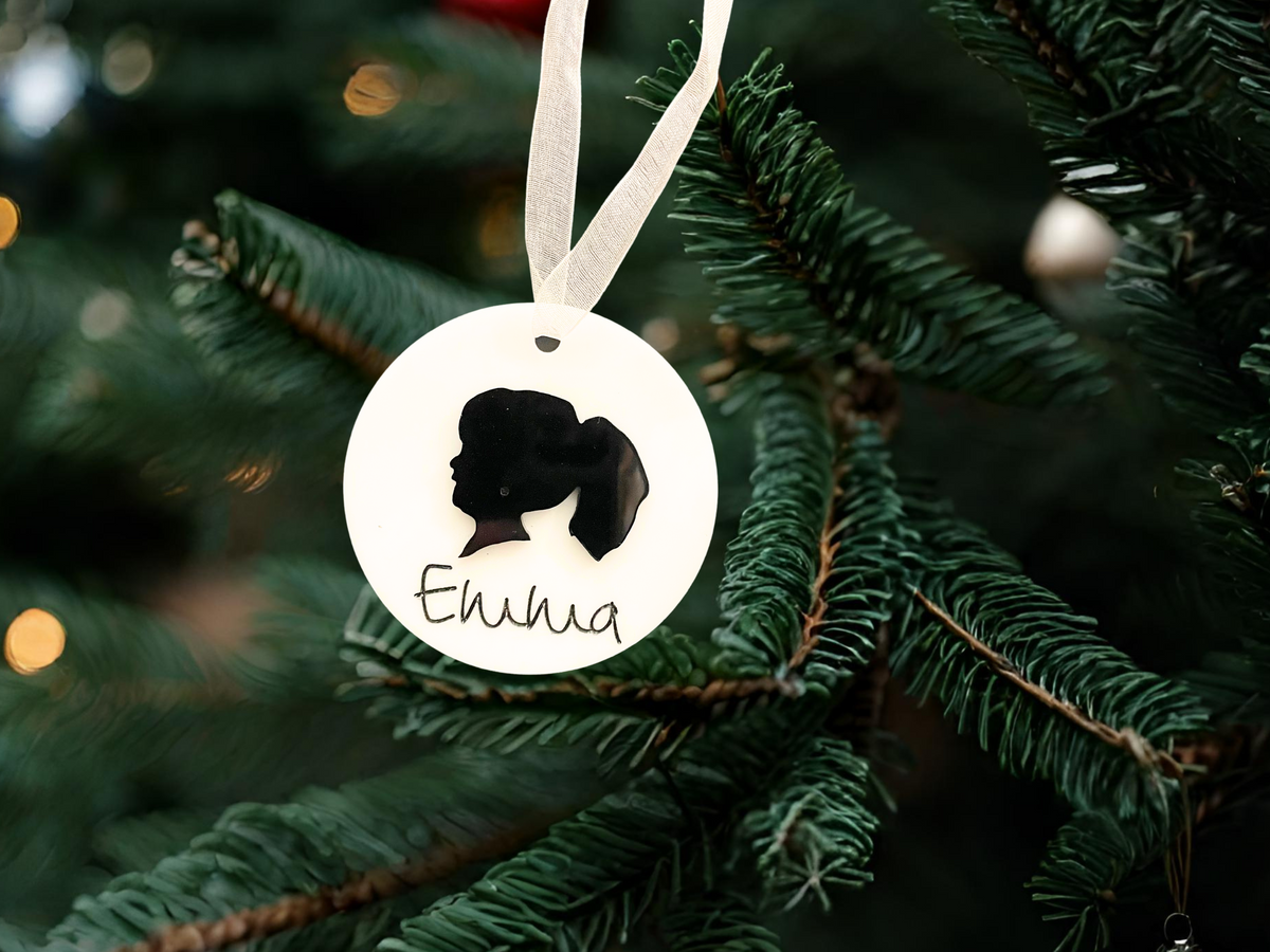 3D Personalized Mothers Day Ornament Gift Silhouette Child Ornament Custom Silhouette  Baby Ornament Mothers Day Gift Pet Ornament