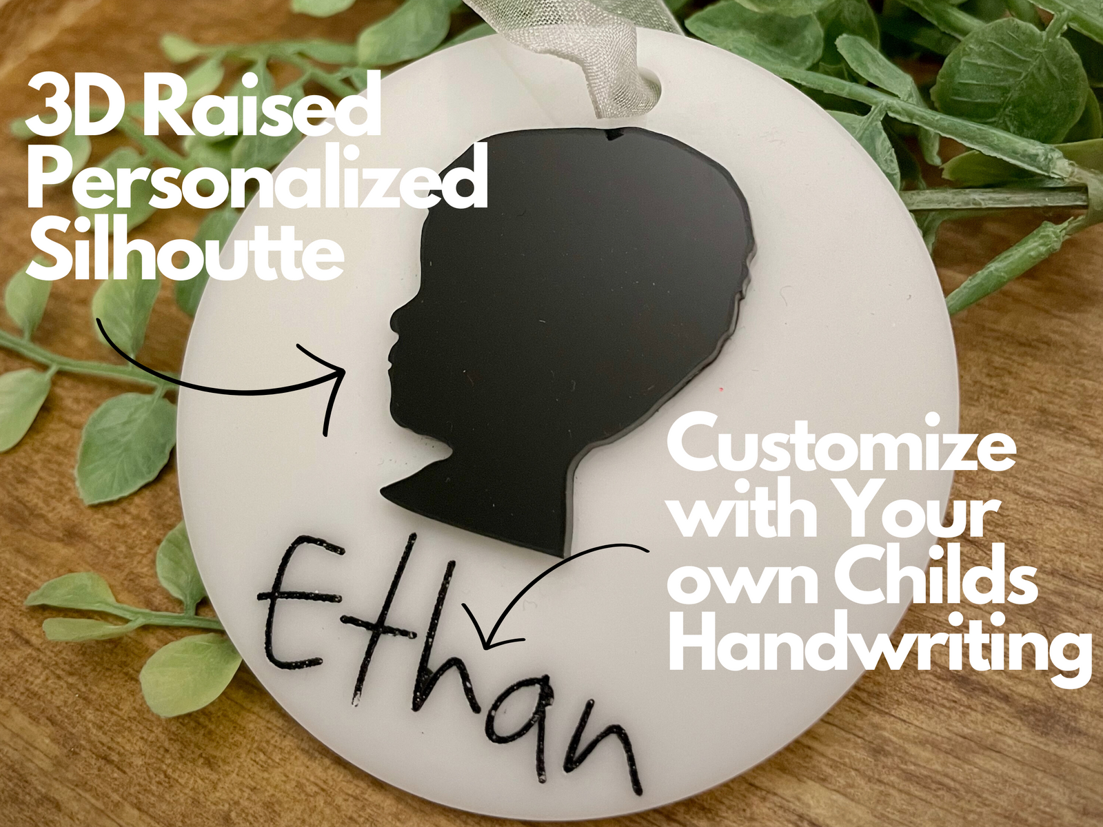 3D Personalized Mothers Day Ornament Gift Silhouette Child Ornament Custom Silhouette  Baby Ornament Mothers Day Gift Pet Ornament