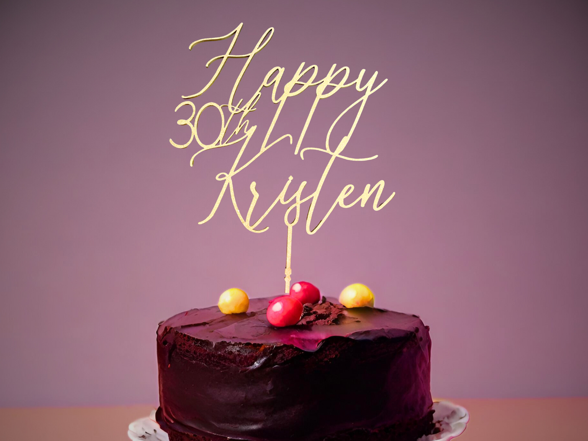 Custom Birthday Cake Topper Personalized Birthday Gift Cake Topper for Any Age