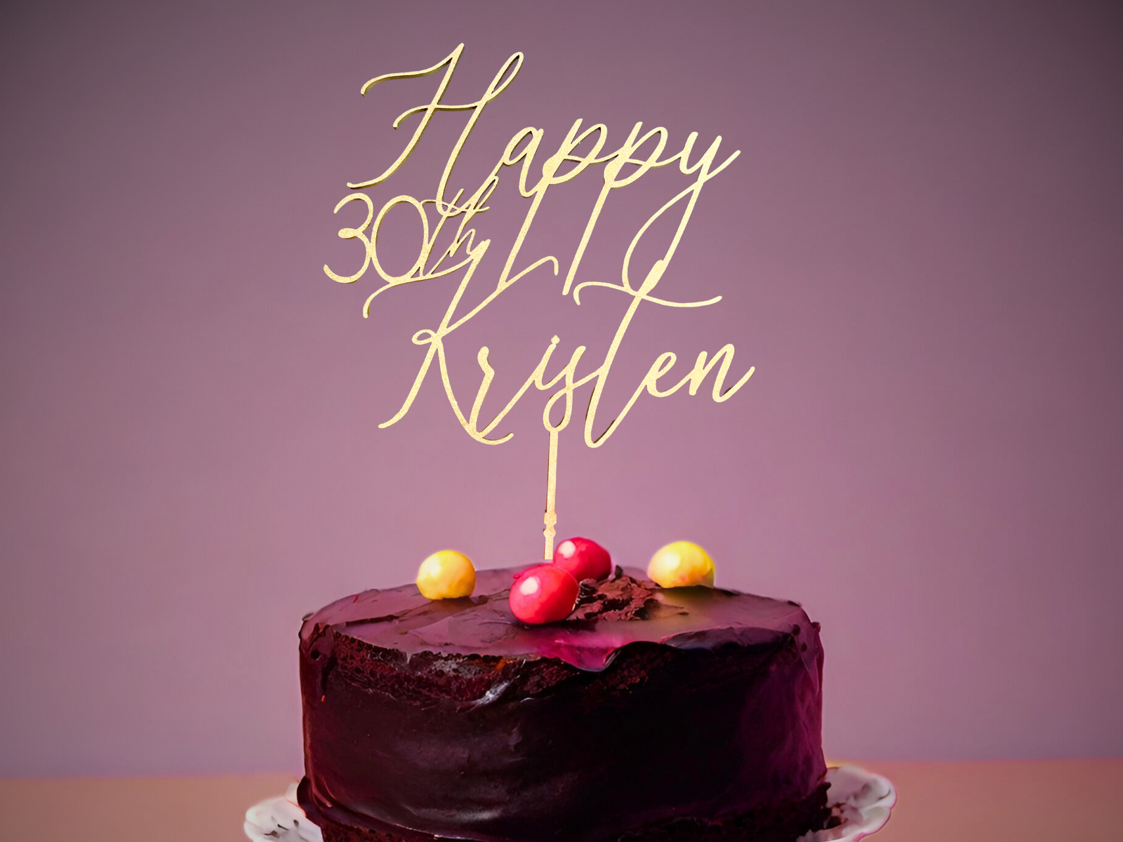 Custom Birthday Cake Topper Personalized Birthday Gift Cake Topper for Any Age