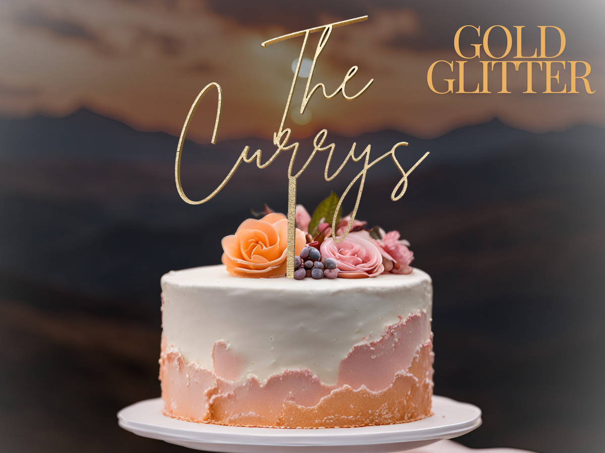 Custom Rustic Wedding Cake Topper | Wood Wedding Cake Topper | Personalized Cake Topper