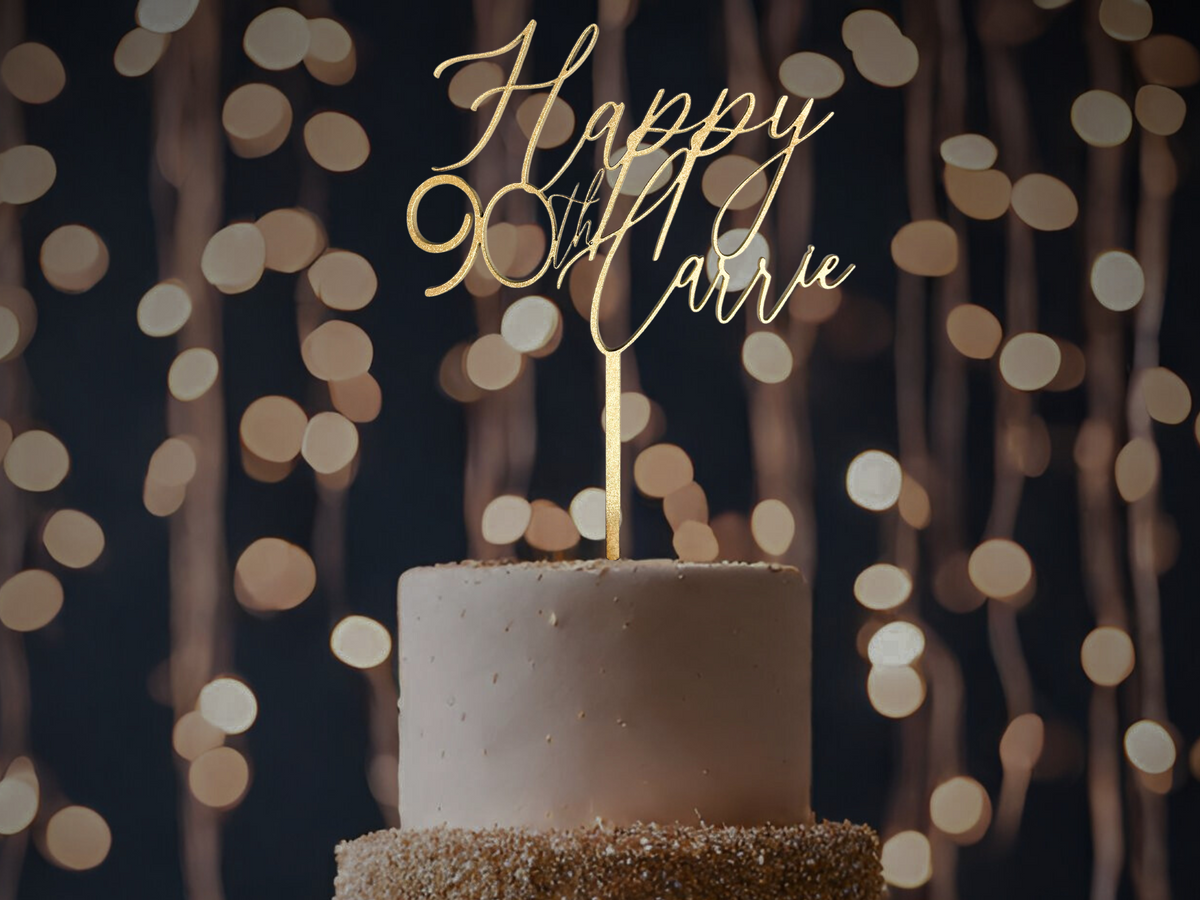 Custom Birthday Cake Topper Personalized Cake Topper for Birthday Gift Any Age