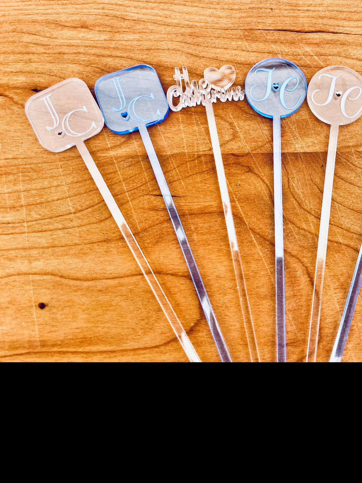 Personalized Drink Stirrer for Wedding Custom Drink Stir Sticks Birthday Party Swizzle Stick Cocktail Stirrer Logo Drink Topper Wedding Gift