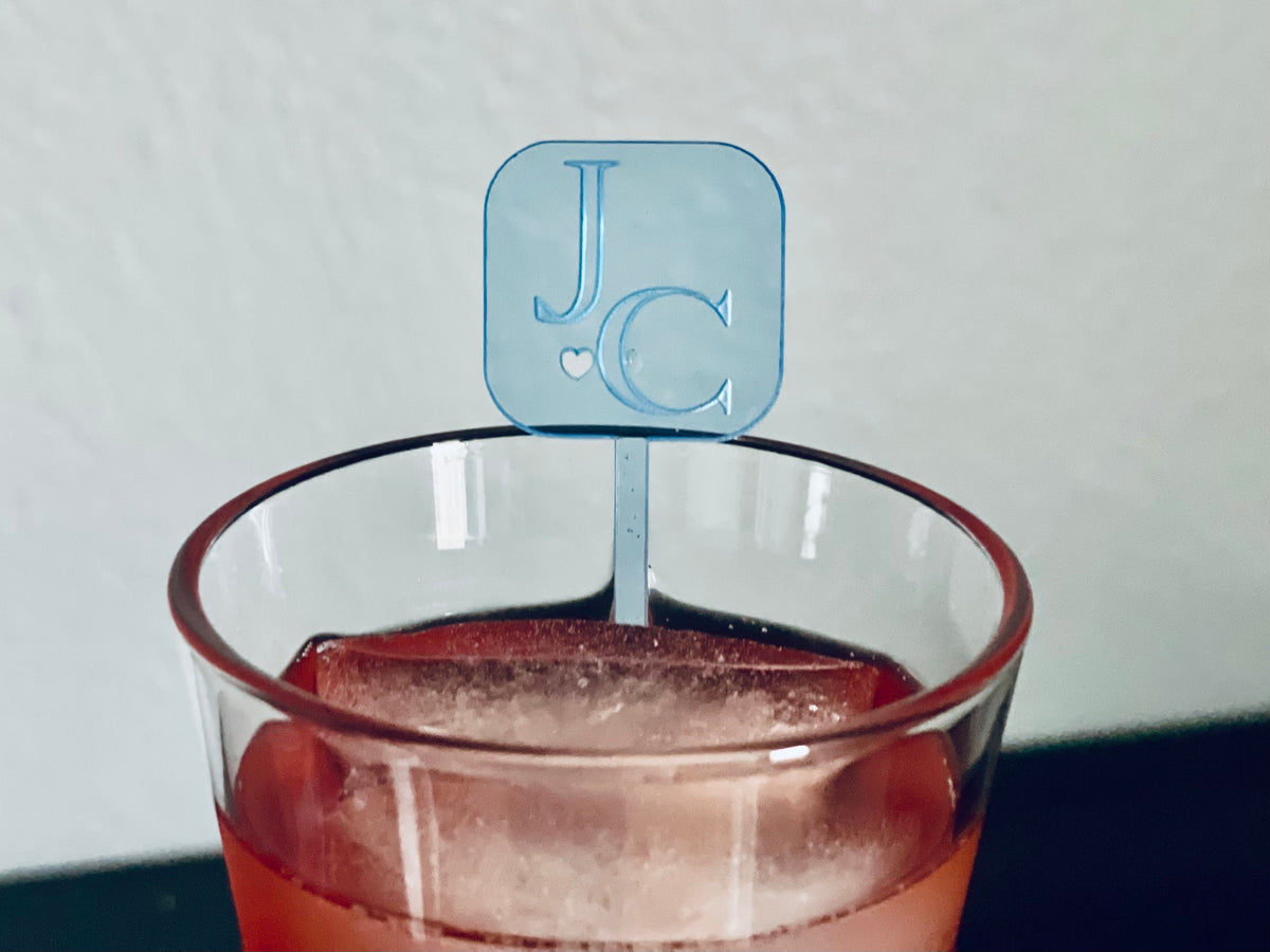 Personalized Drink Stirrer for Wedding Custom Drink Stir Sticks Birthday Party Swizzle Stick Cocktail Stirrer Logo Drink Topper Wedding Gift