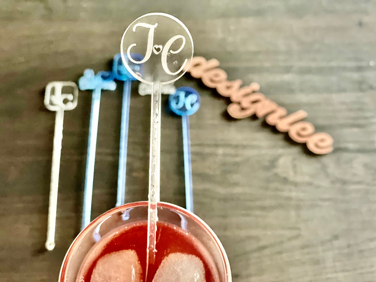 Personalized Drink Stirrer for Wedding Custom Drink Stir Sticks Birthday Party Swizzle Stick Cocktail Stirrer Logo Drink Topper Wedding Gift
