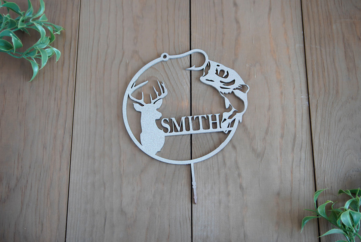 Rustic Goose Cake Topper for Wedding Personalized Wedding Deer Antler Cake Topper Wood Cake Topper Hunters Cake Topper Grooms Cake Topper