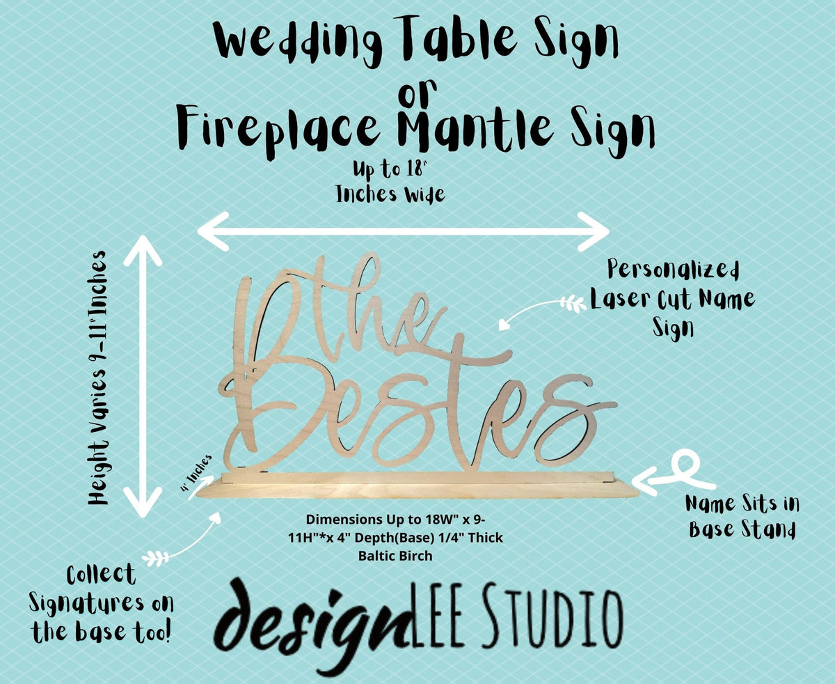 Personalized Fireplace Mantle Centerpiece Sign for Housewarming Gift Family Name Entry Way Decor Rustic Wedding Table Sign Decor