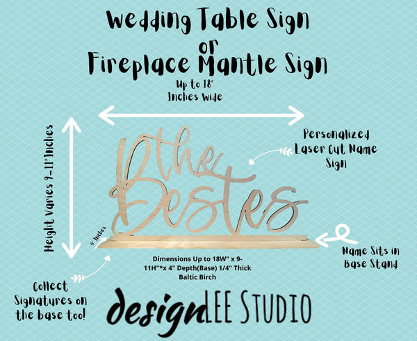 Personalized Fireplace Mantle Centerpiece Sign for Housewarming Gift F ...