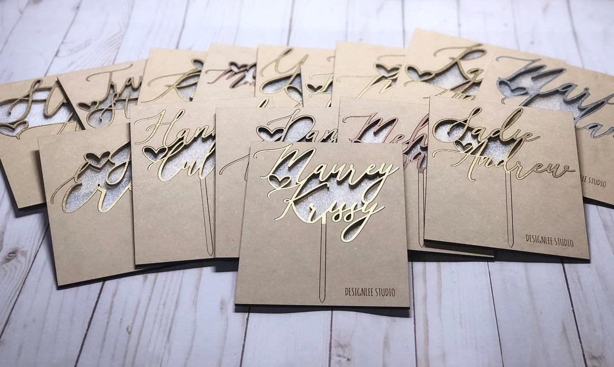 Cake Topper Wedding Personalized Couples Name Engagement Cake Topper Include Heart &amp; Date Rustic Cake Topper for Bridal Shower Gift Wedding