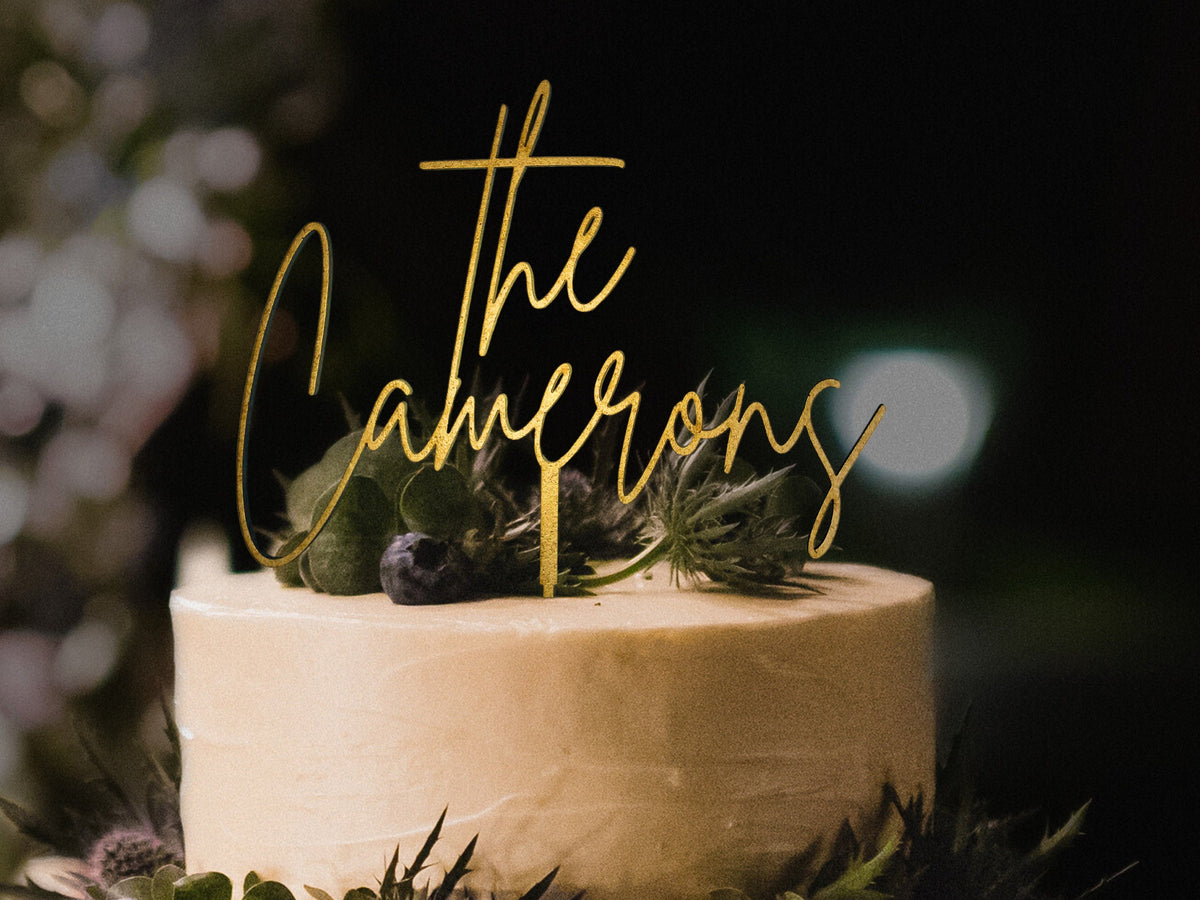 Personalized Wedding Cake Topper with Heart &amp; Wedding Date Couples Name Engagement Cake Topper Wedding Decor Rustic Cake Topper