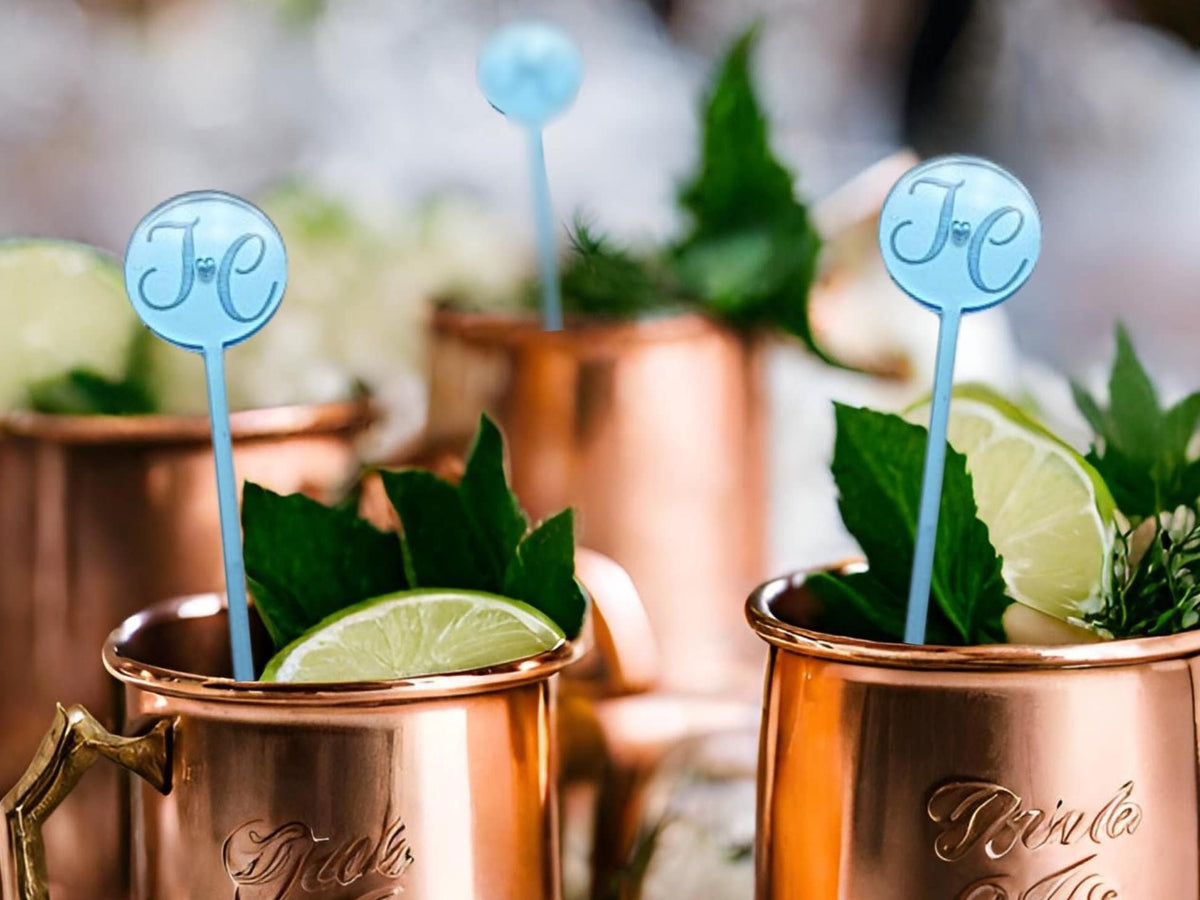 Personalized Drink Stirrers for Wedding | Custom Phrase Stir-Swizzle Sticks