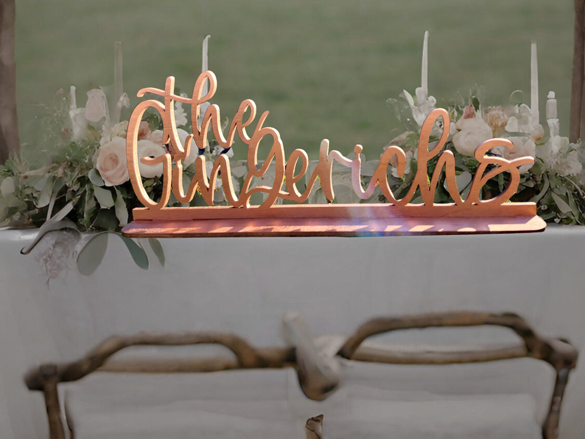 Personalized Fireplace Mantle Centerpiece Sign for Housewarming Gift Family Name Entry Way Decor Rustic Wedding Table Sign Decor