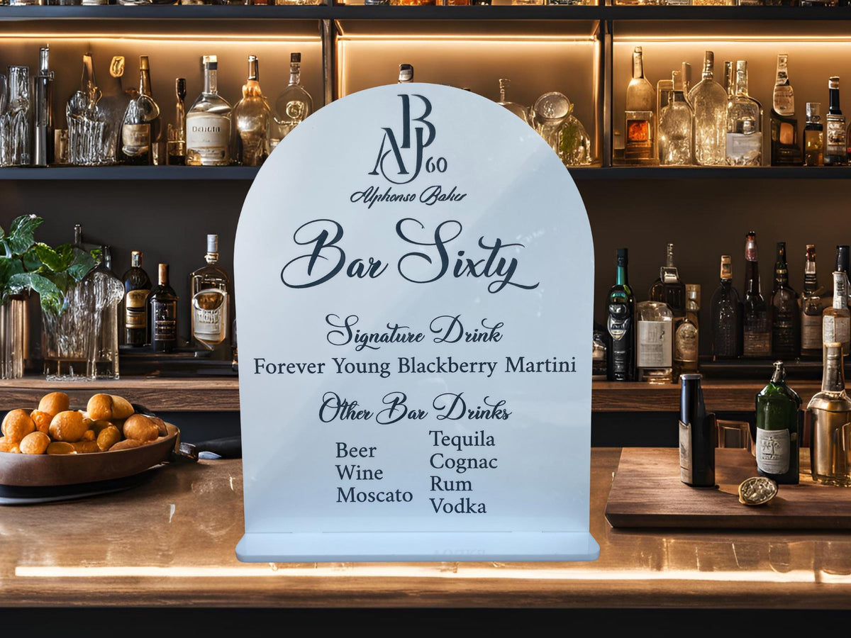 Home Bar Menu Sign for Wedding Gift Personalized Custom Cocktail Drink Menu Wedding Logo Home Decor Gift Bar Wall Sign House Warming Gift