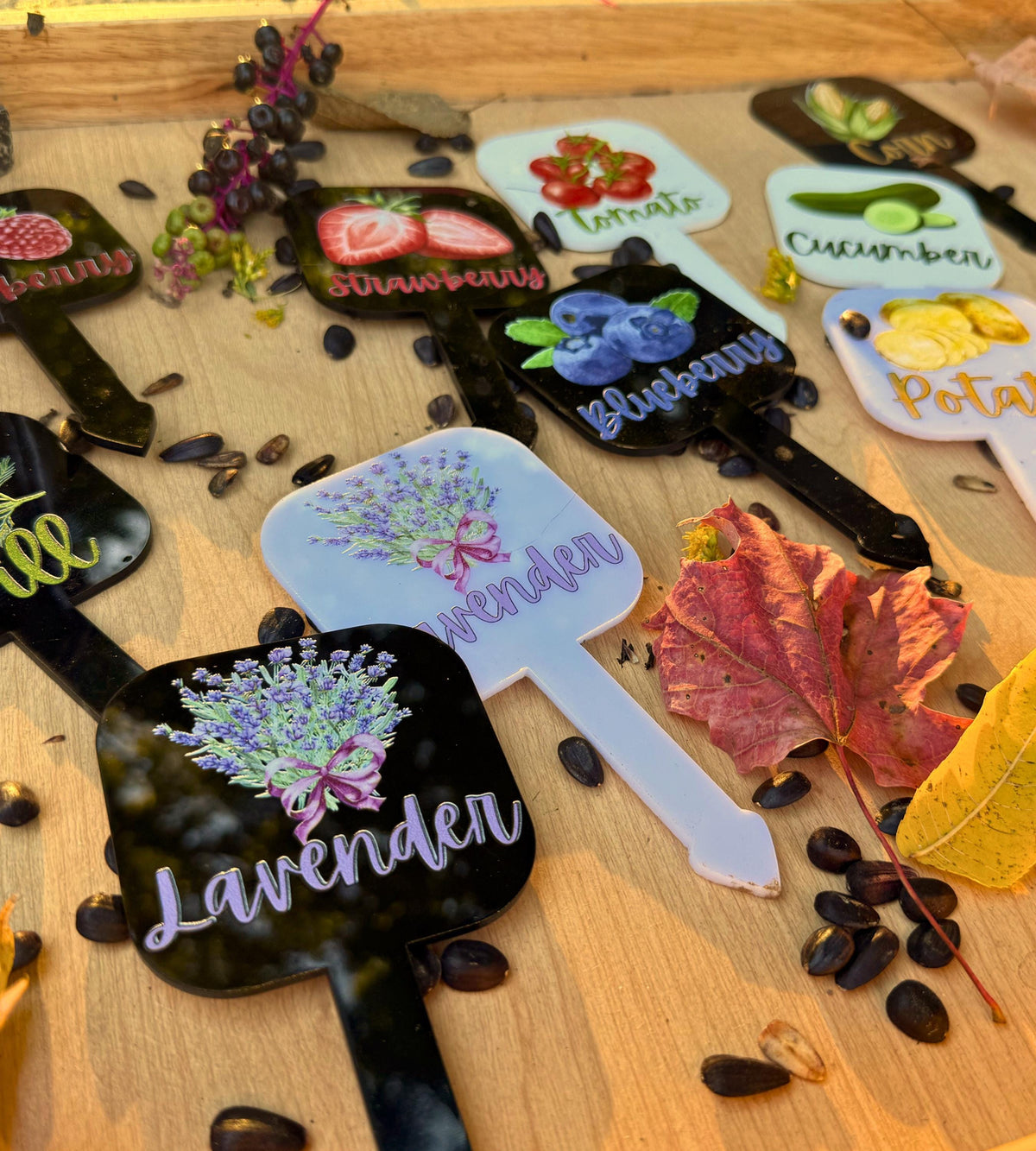 Handmade Herb Garden Marker Vegetable Garden Label Plant Stake Vegetable &amp; Herb Garden Tags Acrylic Garden Stake Gardener&#39;s Gift for Mom