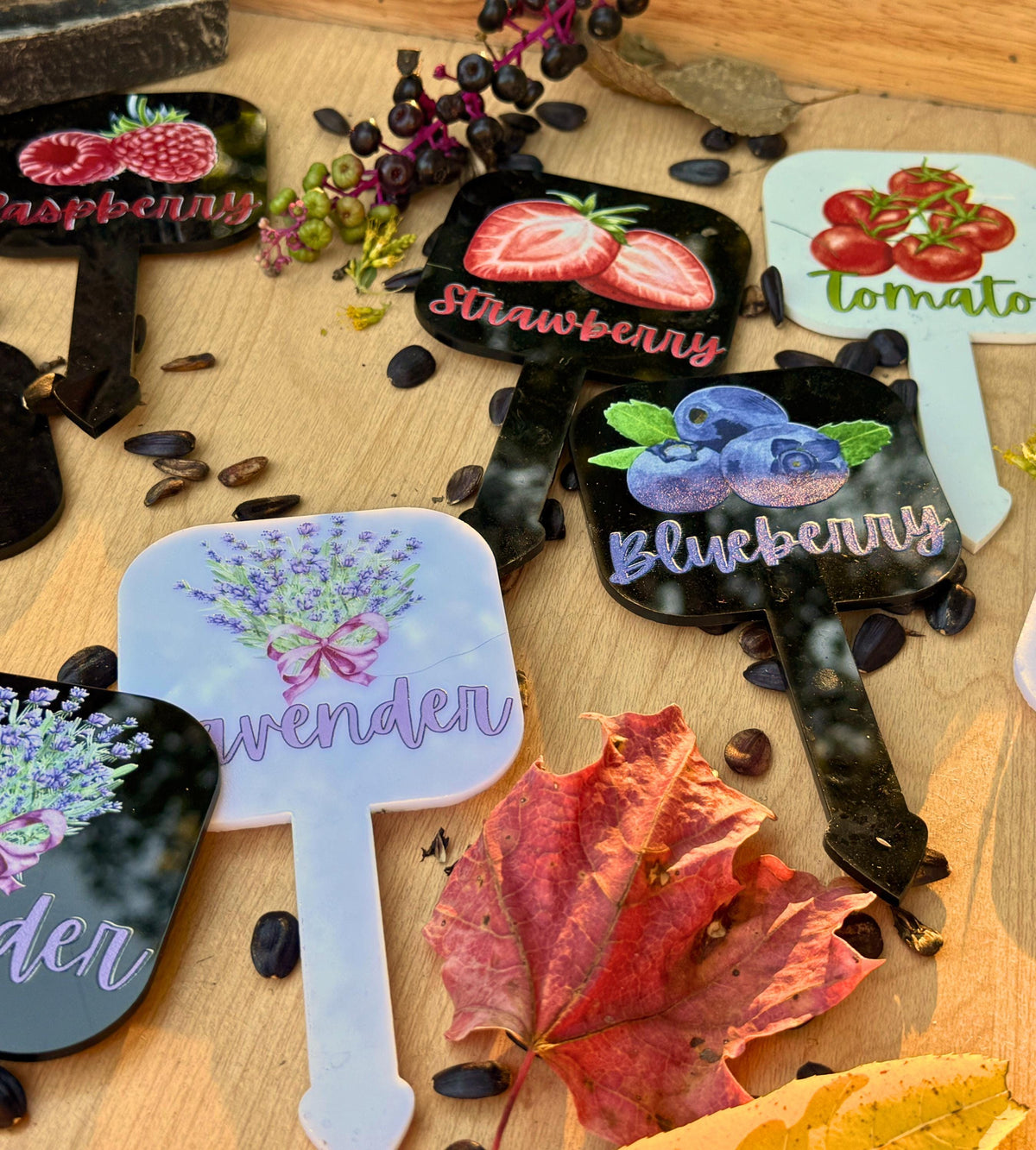 Handmade Herb Garden Marker Vegetable Garden Label Plant Stake Vegetable &amp; Herb Garden Tags Acrylic Garden Stake Gardener&#39;s Gift for Mom