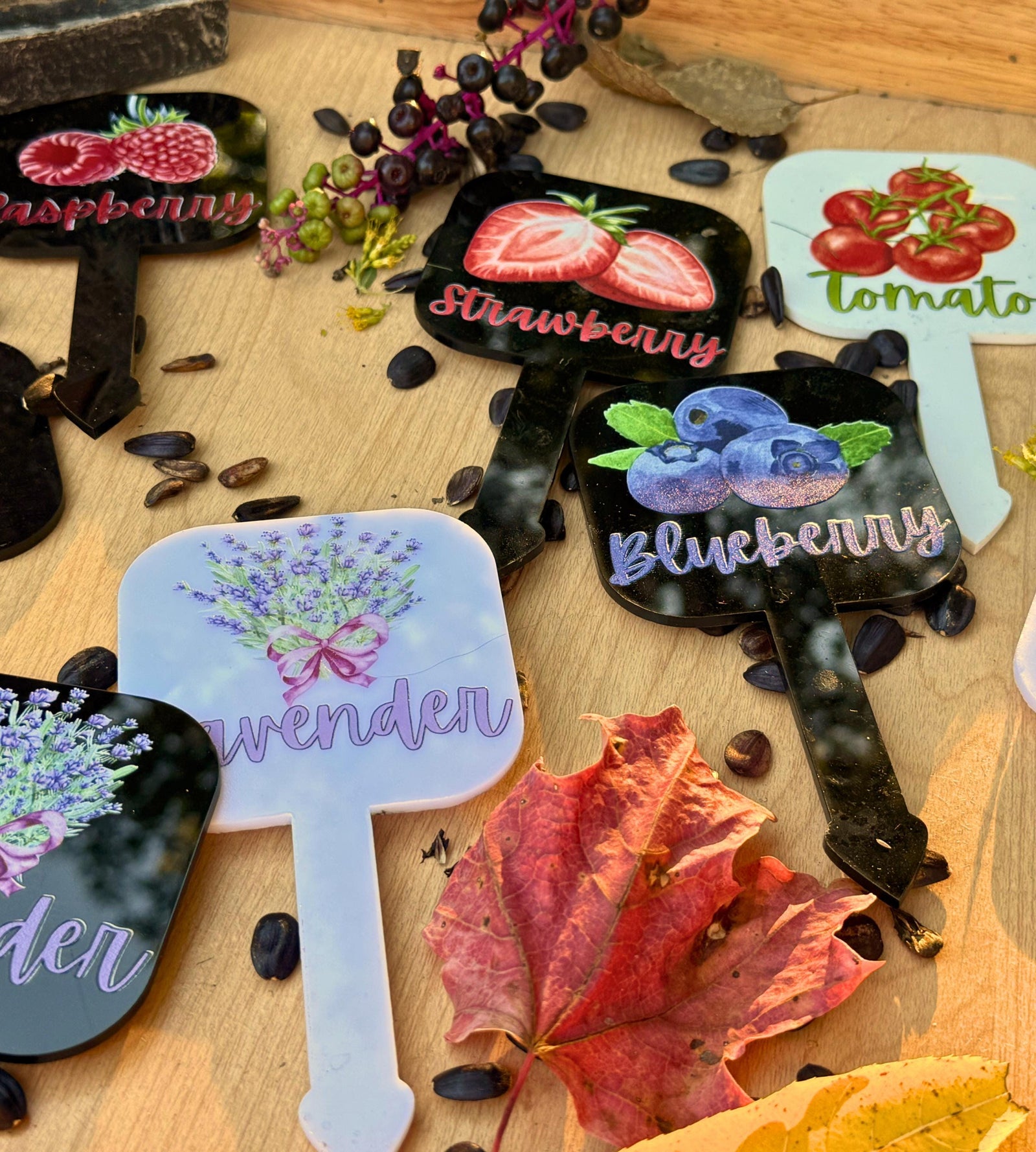 Handmade Herb Garden Marker Vegetable Garden Label Plant Stake Vegetable & Herb Garden Tags Acrylic Garden Stake Gardener's Gift for Mom