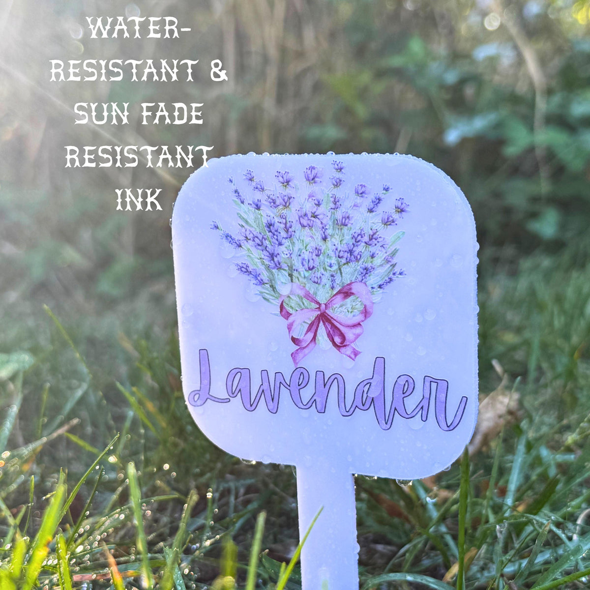 Personalized Acrylic Garden Markers – UV Watercolor Plant Labels for Herbs, Veggies &amp; Fruits – Unique Gift for Mom Grandma Home Gardening