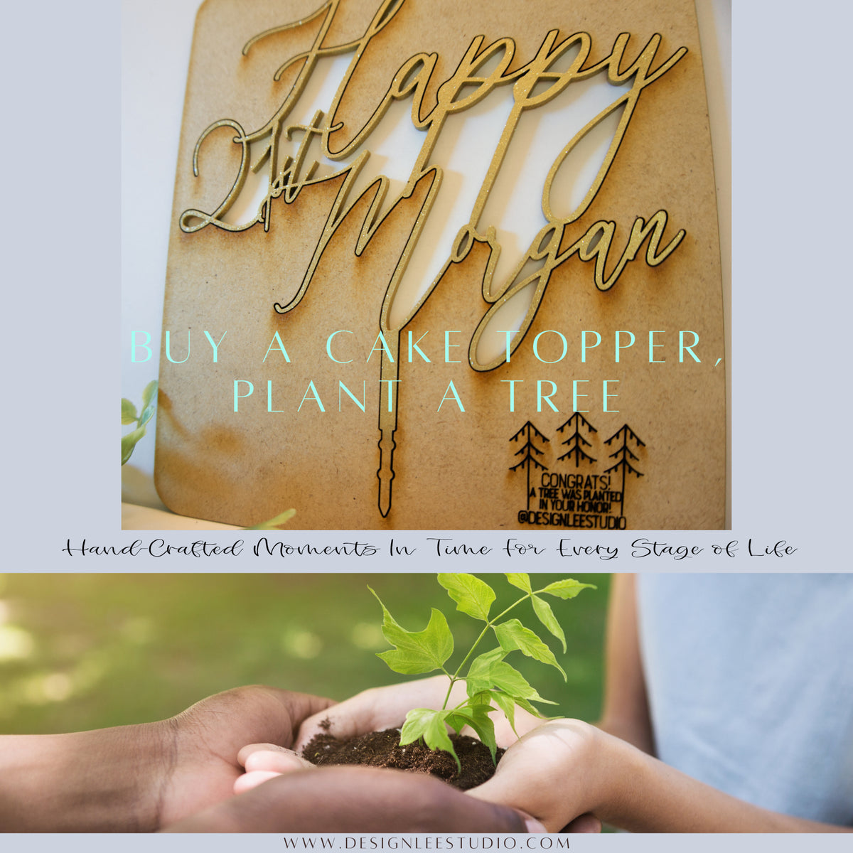 Rustic Silhouette Wedding Cake Topper | Scenic Outdoor Camping Bride &amp; Groom | Custom Cake Topper - designLEE Studio