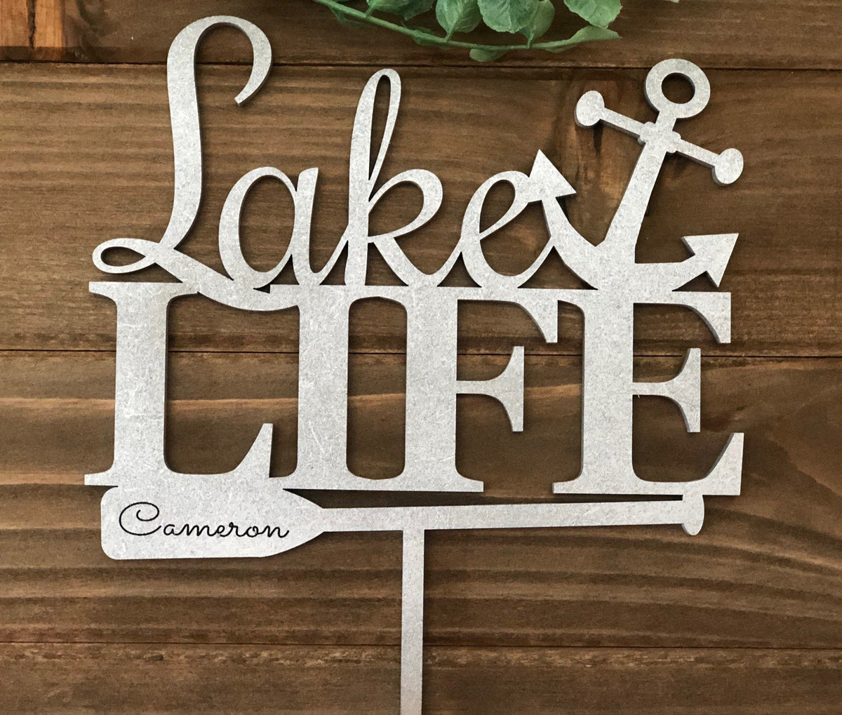 Personalized Lake Life Cake Topper - Made in Wood or Acrylic, Cake Toppers, designLEE Studio, designLEE Studio