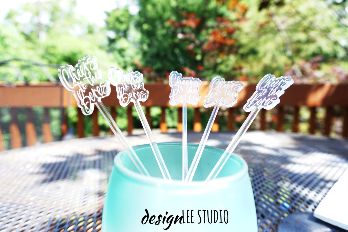 Personalized Drink Stirrers for Weddings/Event | Custom Name/Phrase Stir Sticks | Swizzle Sticks - designLEE Studio