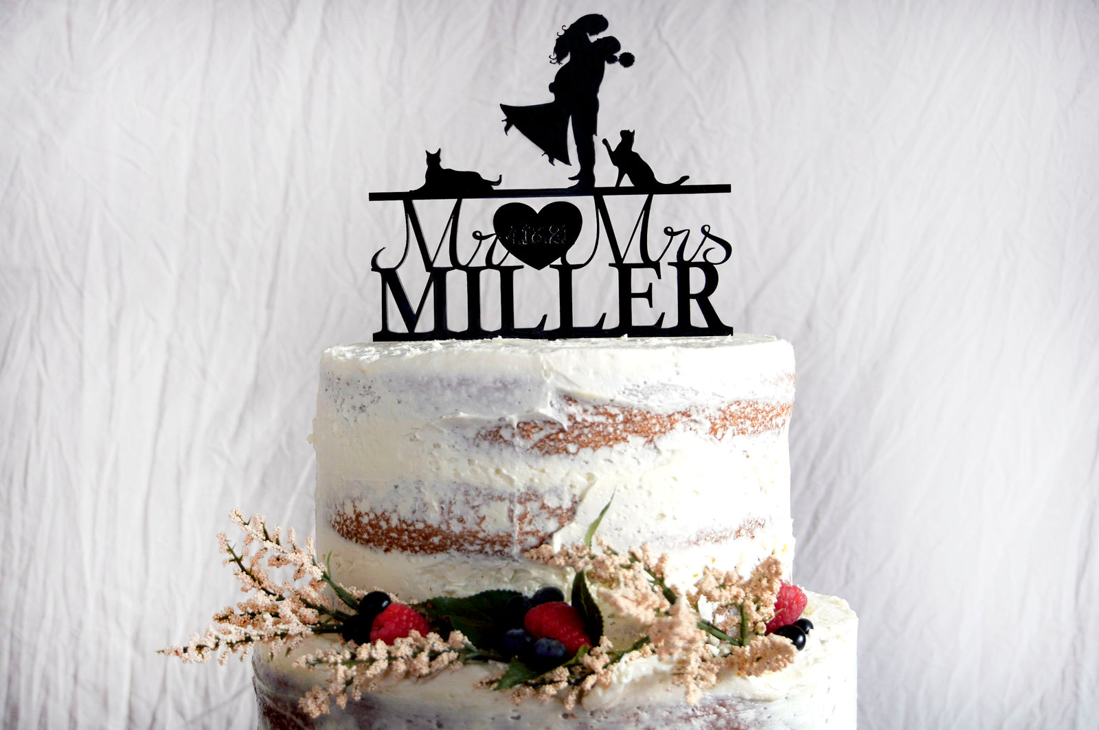 Cake Topper personnalisé – Adam & Mila