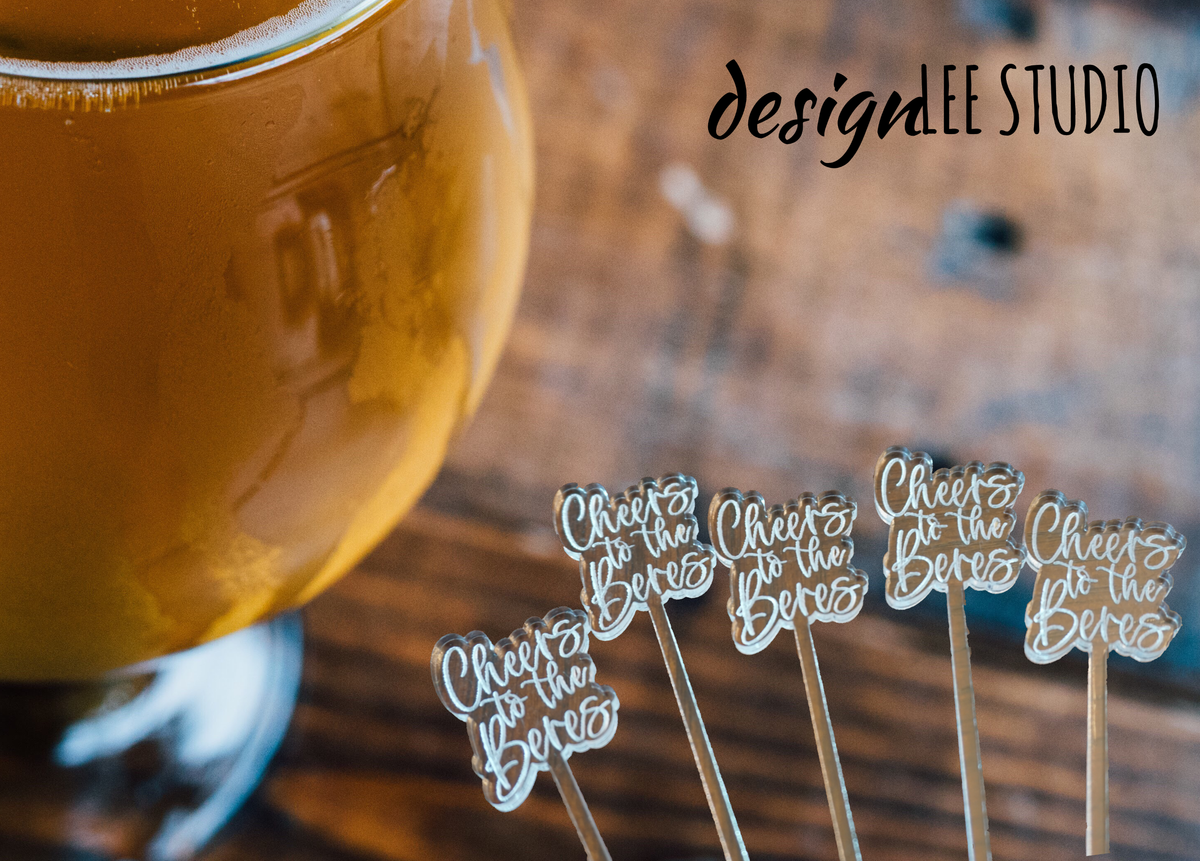Personalized Drink Stirrers for Weddings/Event | Custom Name/Phrase Stir Sticks | Swizzle Sticks - designLEE Studio