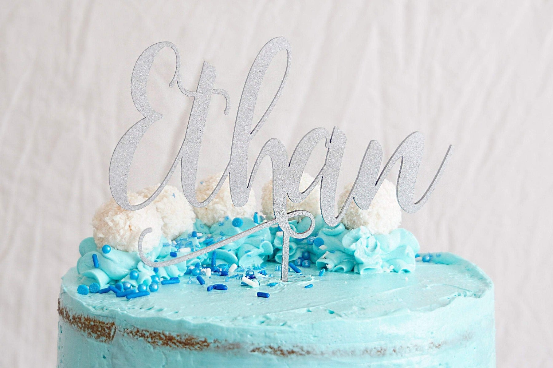Name Birthday Cake Topper, Baby Shower Cake Topper