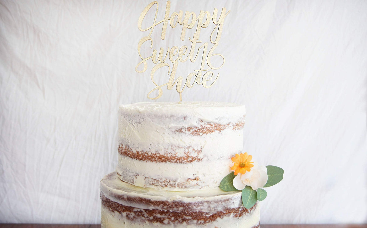 Happy Sweet 16 Cake Topper | Custom Birthday Cake Topper | Personalized Happy Birthday Cake Topper | Wood Cake Toppers by designLEE Studio