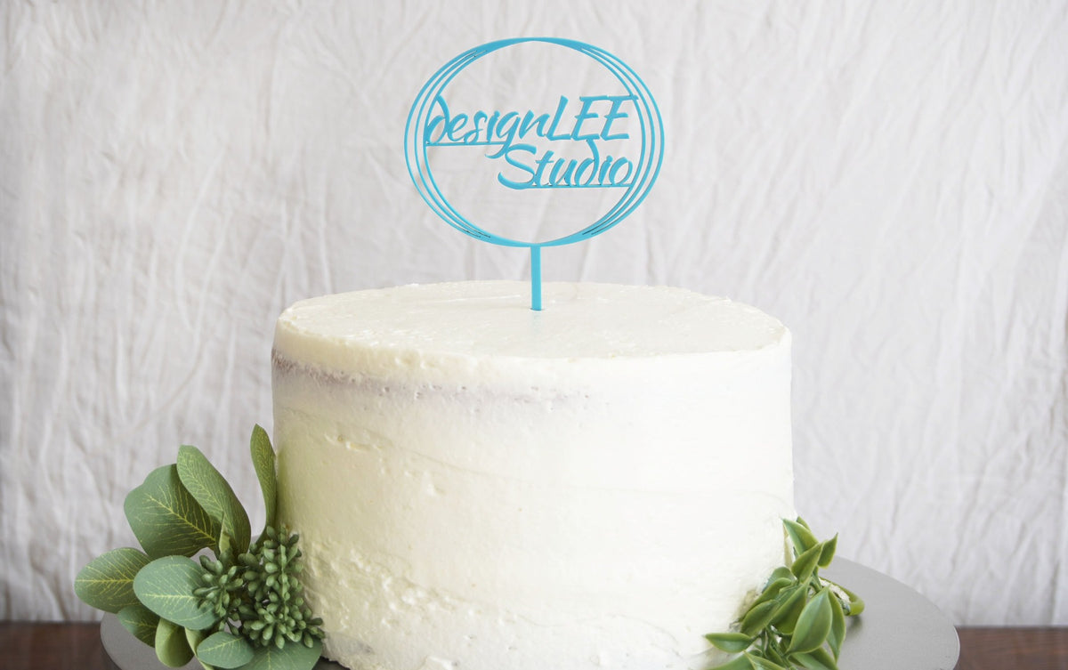 Happy Birthday Cake Topper | Custom Birthday Cake Topper | Personalized Name Cake Topper | Gold, Silver, Rose Gold, &amp; Natural Wood Topper