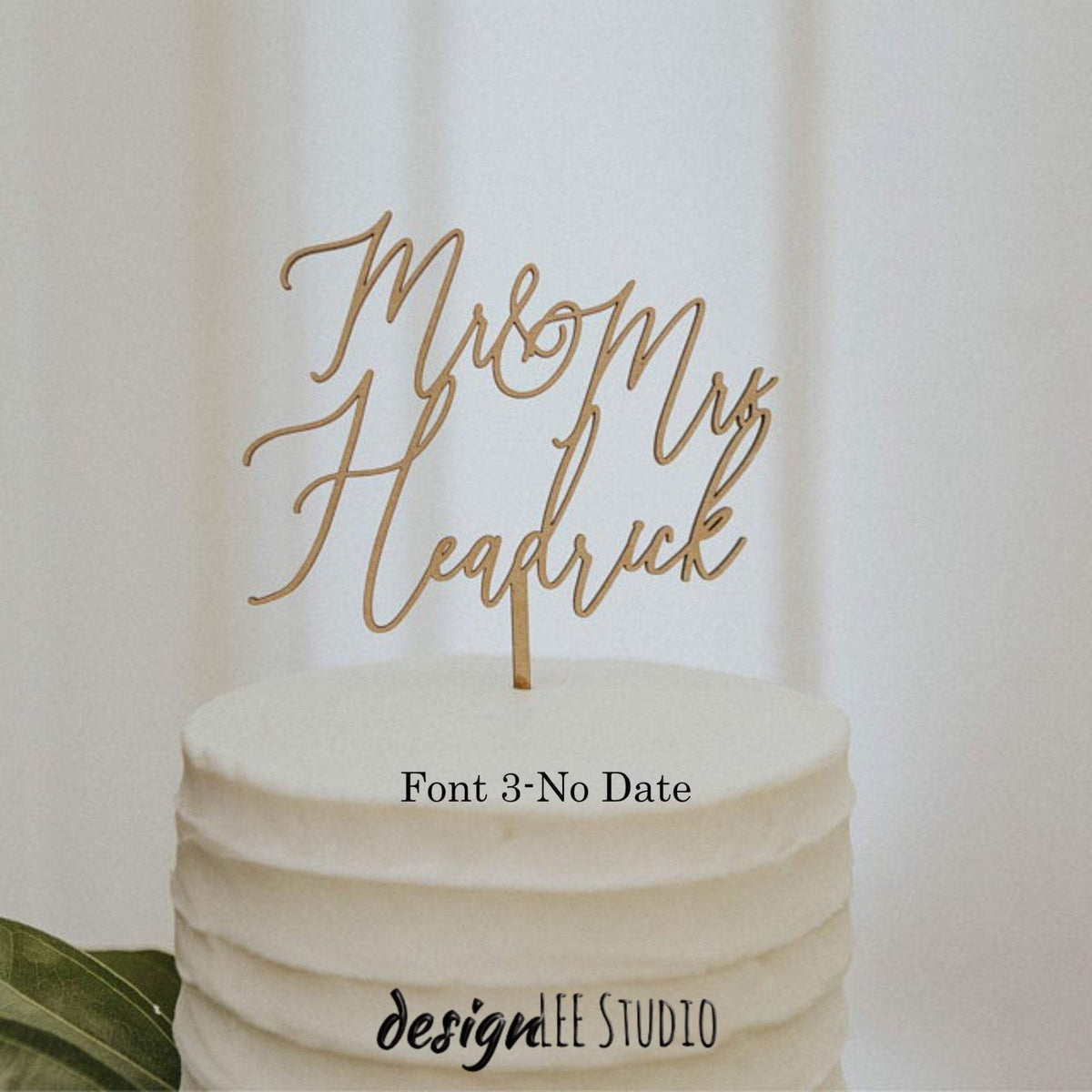 Mr and Mrs Wedding Cake Topper |  Heart Cake Topper Personalized | Gold, Silver, Rose Gold, &amp; Wood Cake Topper | Custom Wood Cake Toppers