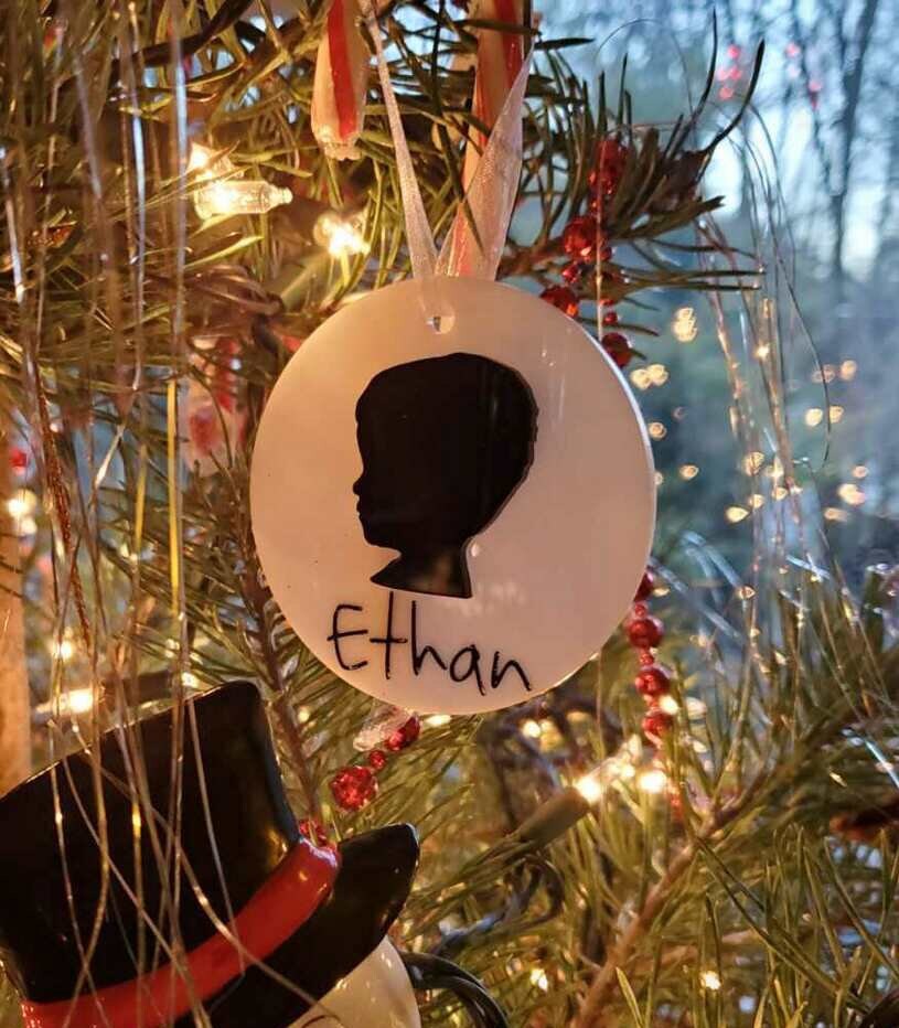 3D Personalized Mothers Day Ornament Gift Silhouette Child Ornament Custom Silhouette Baby Ornament Mothers Day Gift Pet Ornament