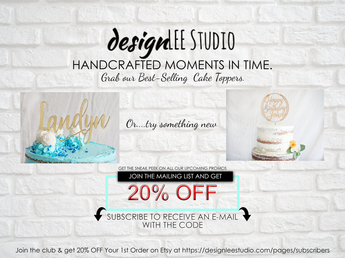 Custom Happy 21st Birthday Cake Topper | Personalized Birthday Cake Topper for Any Age | Script Name Birthday Cake Topper Made with Wood