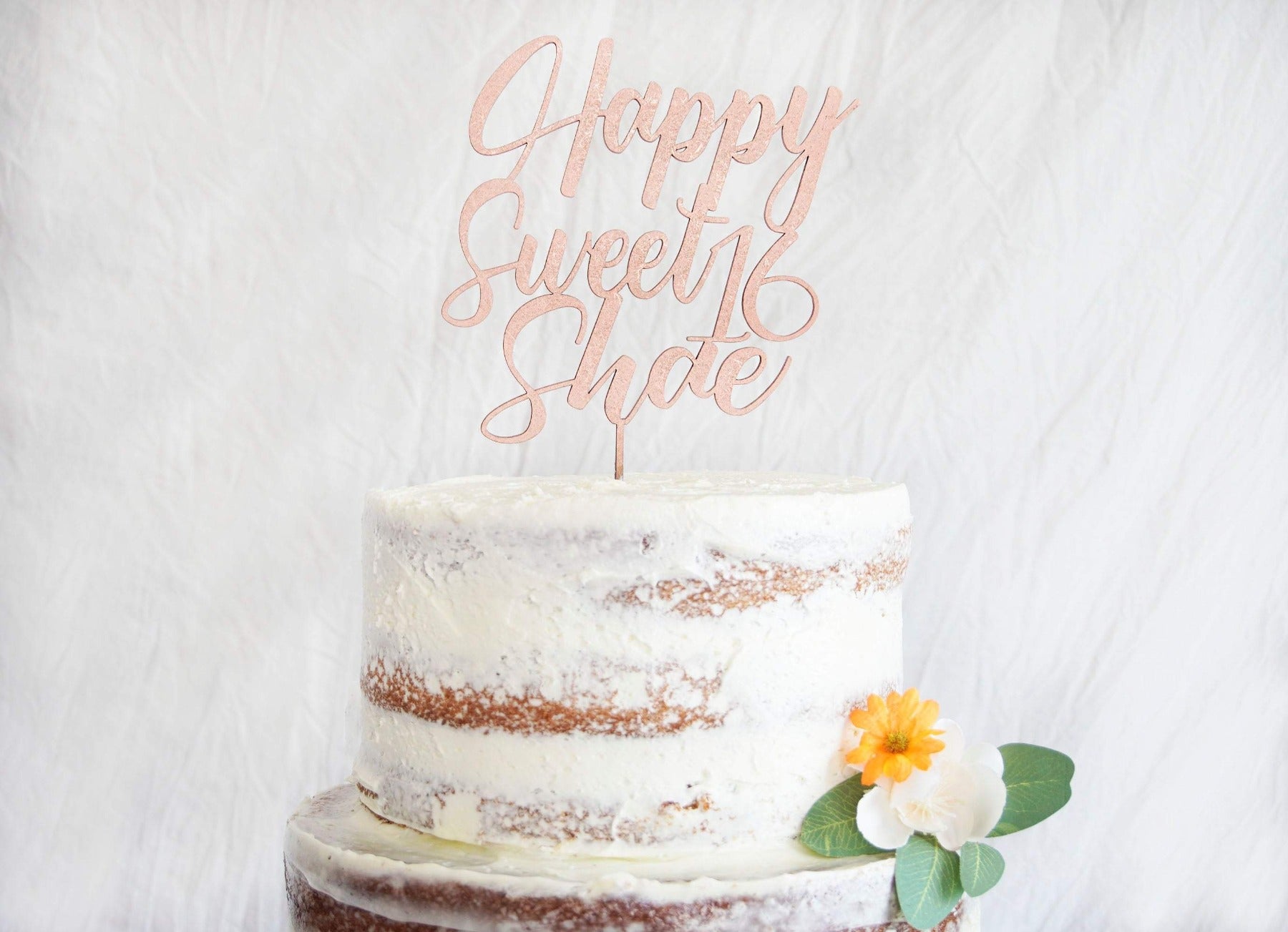 Happy Sweet 16 Cake Topper | Custom Birthday Cake Topper | Personalized Happy Birthday Cake Topper | Wood Cake Toppers by designLEE Studio