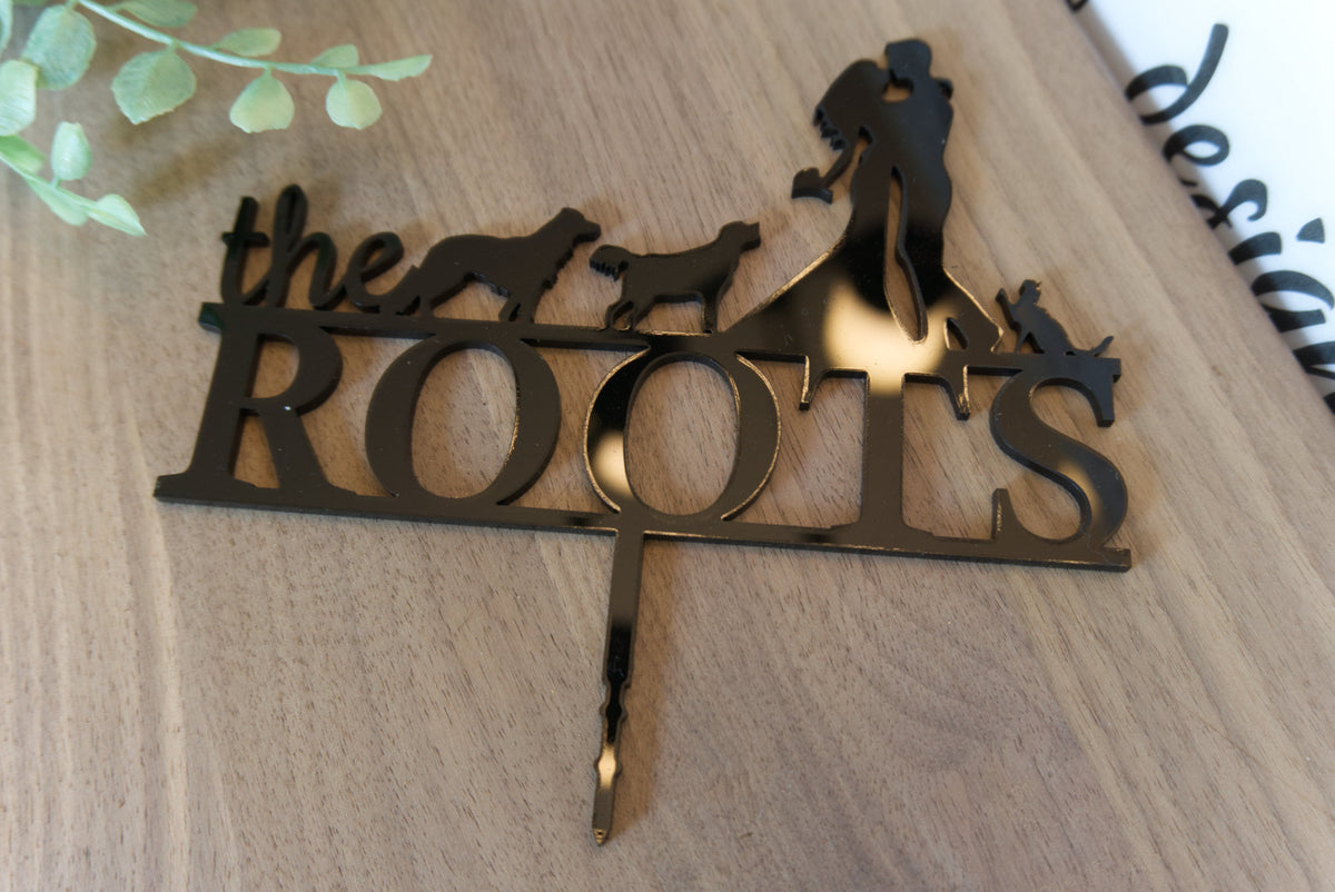 Silhouette Couple Cake Topper | Personalized Wedding Cake Topper | Include Family, Pets, Dog, Cat, Kids | Acrylic or Wood Cake Topper