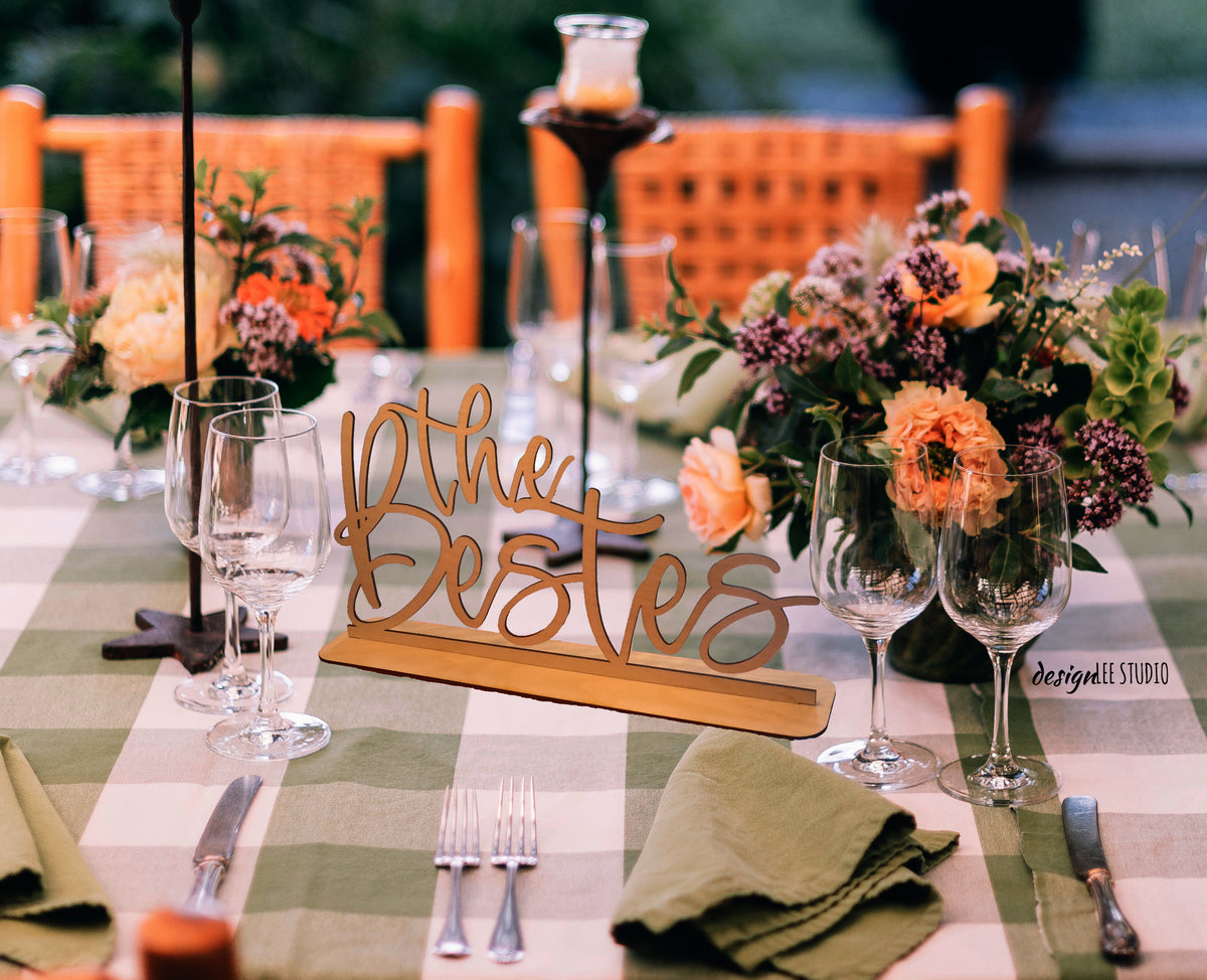 Personalized Wedding Table Sign | Custom Calligraphy Script Cake Table Sign | Sweetheart Table Sign Head Table Décor Made with Wood/Acrylic