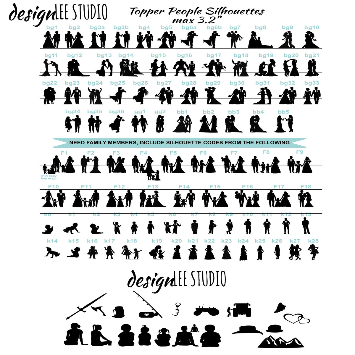 Personalized Wedding Couple Cake Topper | Custom Silhouette Cake Topper | Bride/Groom Dog Cake Topper Acrylic or Wood Wedding Cake Toppers