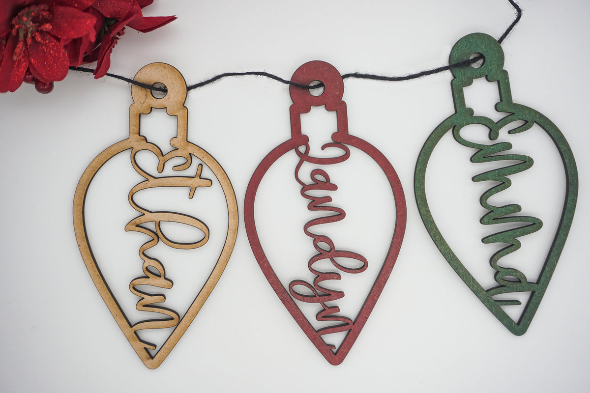 Christmas Stocking Tag | Personalized 3D Name Wood Christmas Tag | Custom Stocking Name Tag | Pet Name Tag | Large Wooden Gift Tag | Gift