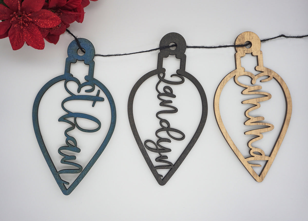 Christmas Stocking Tag | Personalized 3D Name Wood Christmas Tag | Custom Stocking Name Tag | Pet Name Tag | Large Wooden Gift Tag | Gift