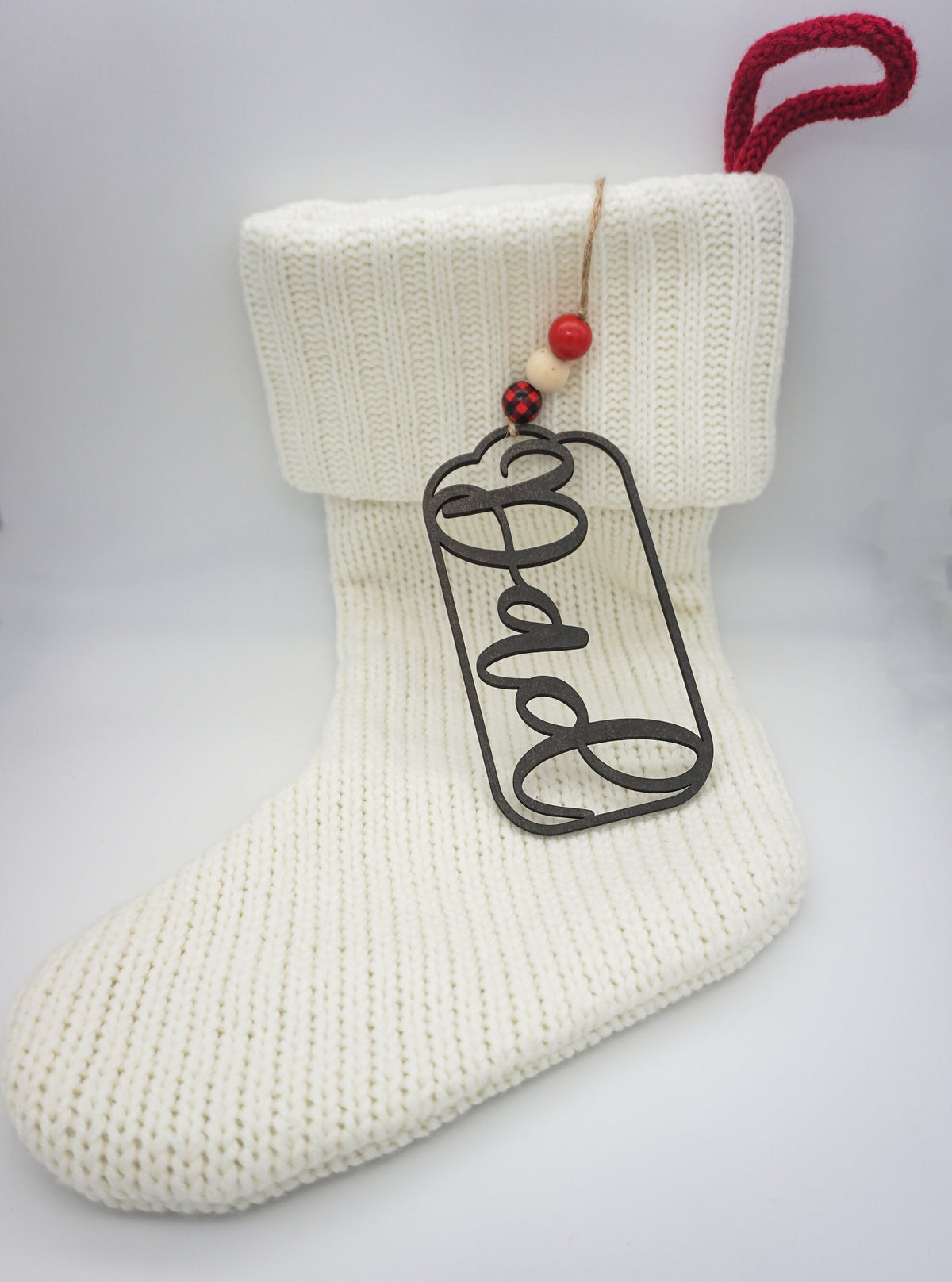 Christmas Stocking Tag | Personalized 3D Name Wood Christmas Tag | Custom Stocking Name Tag | Pet Name Tag | Large Wooden Gift Tag | Gift