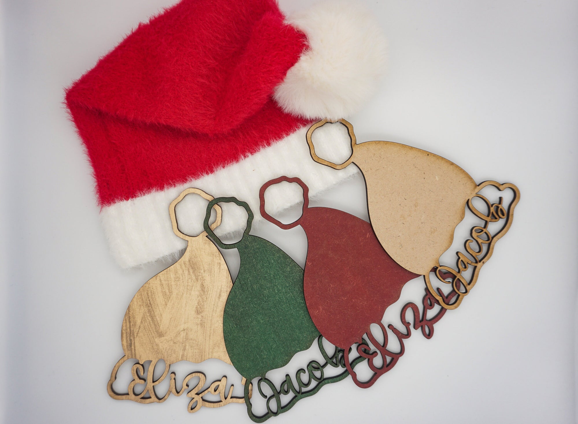 Christmas Stocking Tag | Personalized 3D Name Wood Christmas Tag | Custom Stocking Name Tag | Pet Name Tag | Large Wooden Gift Tag | Gift