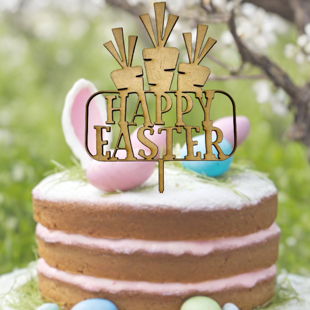 Wood Easter Cupcake Topper CupCake Topper for Easter Party Decorations Easter Bunny Cake Topper Easter Egg Wood Cupcake Toppers