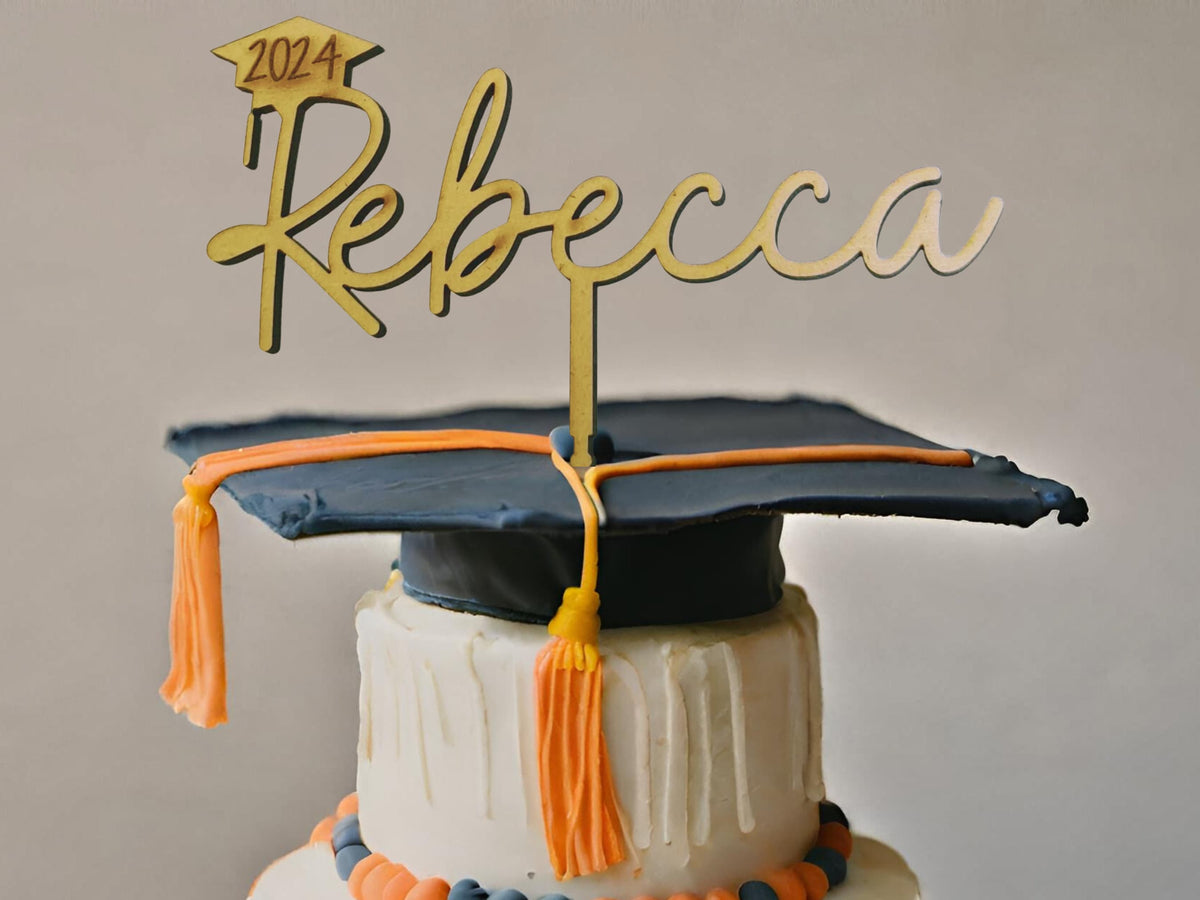 Custom Graduation Cake Topper for Graduation Gift College Grad Cake Topper High School Graduation Cake Topper Class of 2024 Cake Topper