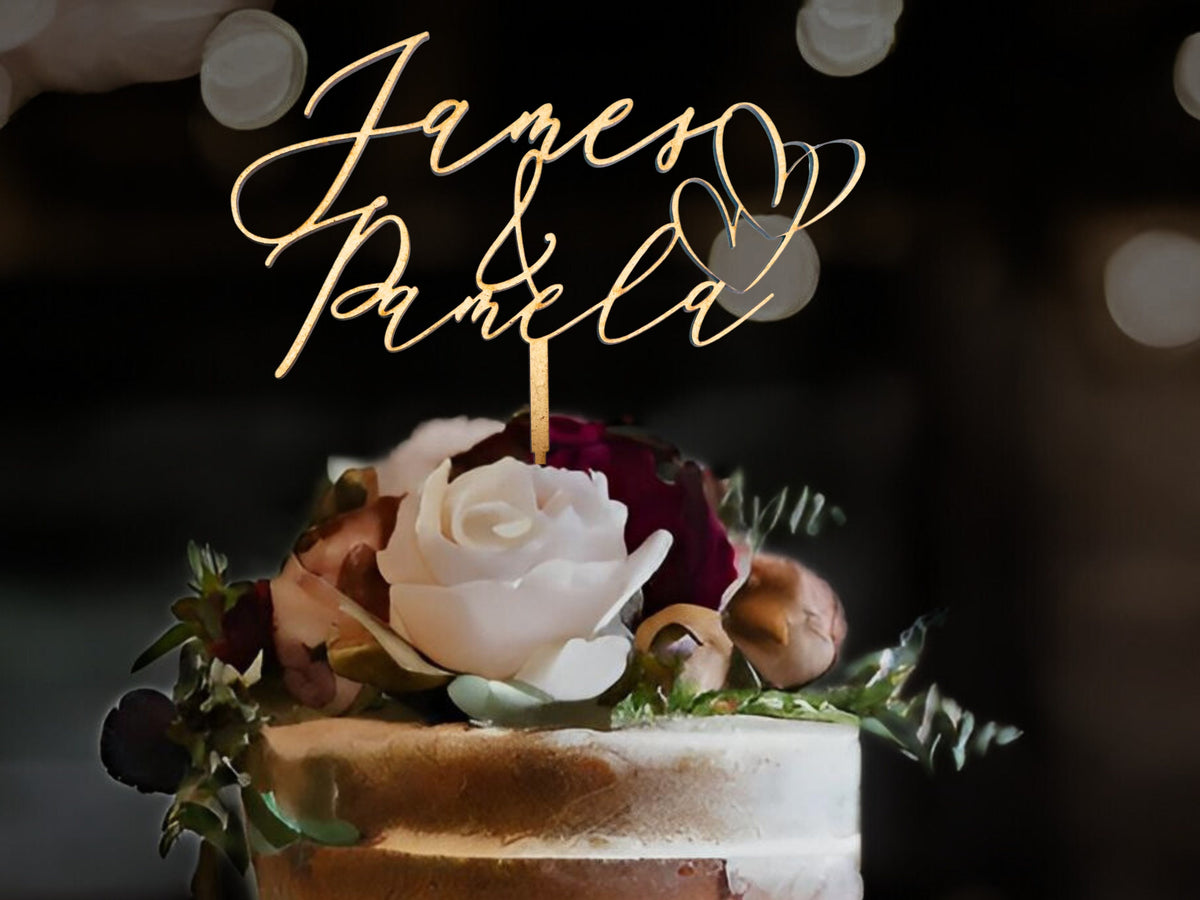 Custom Wedding Cake Topper Personalized Cake Topper for Wedding Gift Name Cake Topper for Engagement Cake Topper Bridal Shower Cake Topper