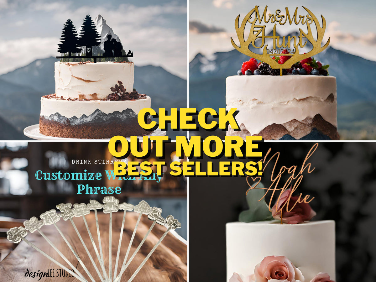 Custom Wedding Cake Topper Personalized Cake Topper for Wedding Gift Name Cake Topper for Engagement Cake Topper Bridal Shower Cake Topper