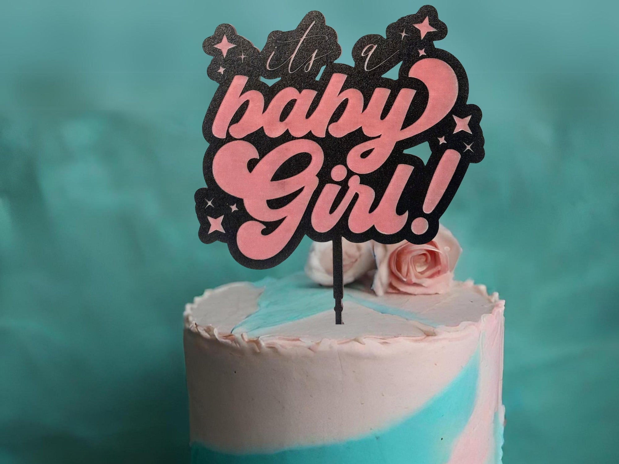 Custom Baby Shower Cake Topper for Baby Shower Gift Gender Reveal Cake Topper Baby Girl Cake Topper Baby Boy Cake Topper Premium Acrylic