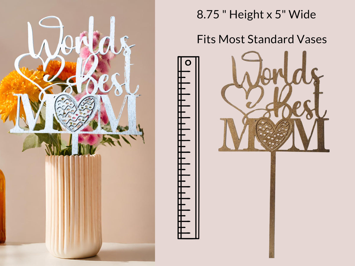 Custom Mothers Day Floral Centerpiece Pick for Mothers Day Gift Personalized Mothers Day Decorations Mom Gift Mom Birthday Gift Bouquet Pick